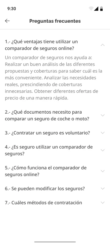 Preguntas frecuentes — autoservicio que resuelve dudas comunes sin consumir tiempo de los profesionales
