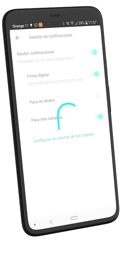 Antes: notificaciones sin feedback accionable sobre el estado de las operaciones