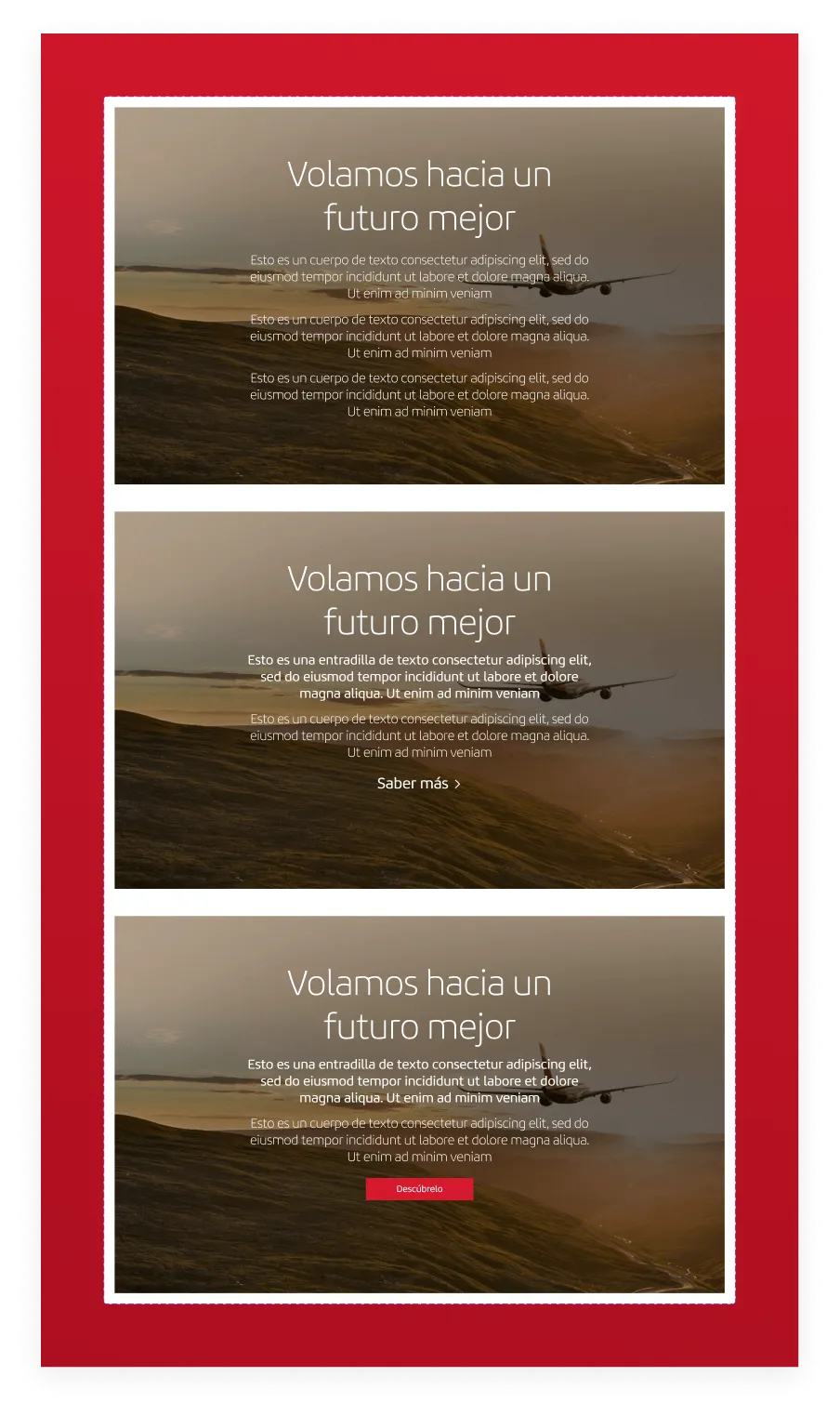 Banners promocionales: variantes de layout para campañas y contenido editorial