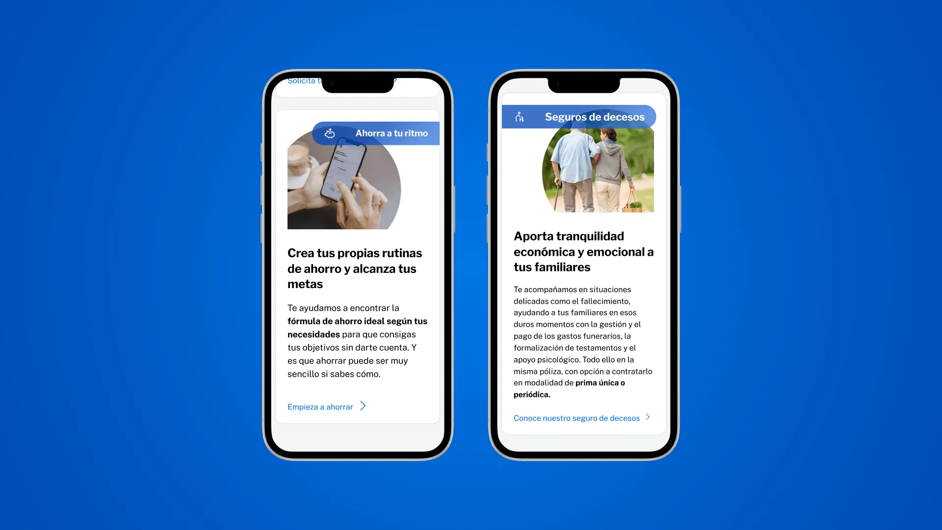 App móvil: detalle de movimientos con filtros y categorías