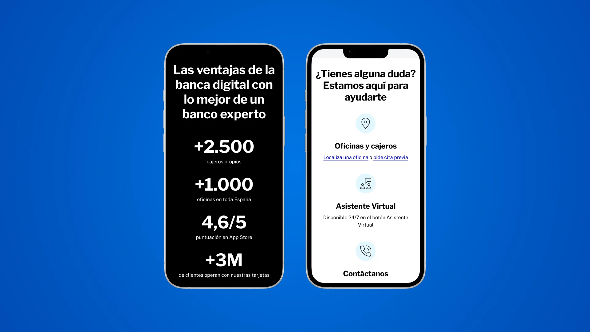 App móvil: contratación de producto con stepper adaptado