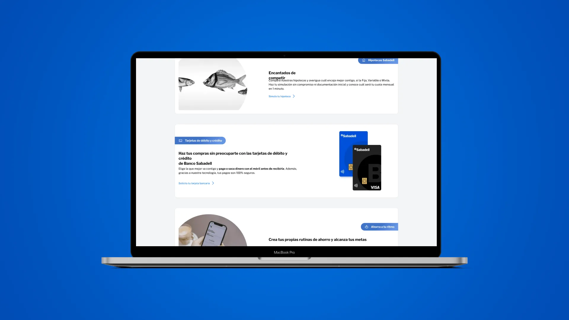 Cuenta Online: listado de productos contratados con acceso a detalle