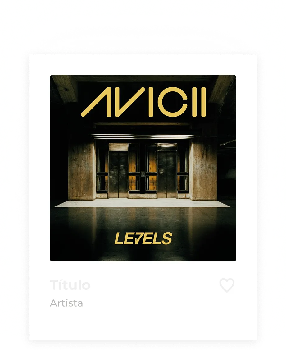 Card de canción — Portada, artista y acceso al reproductor