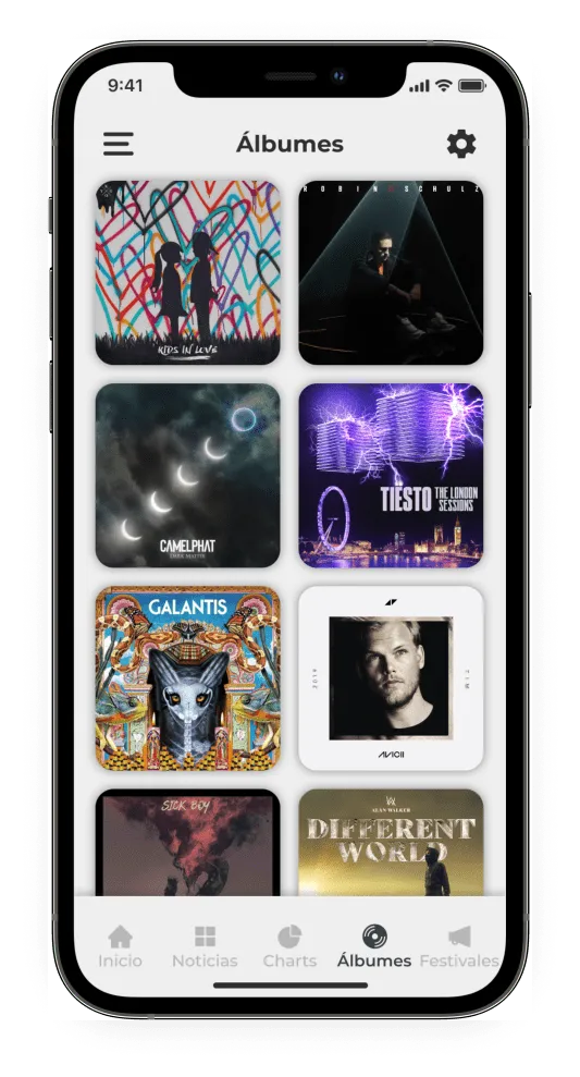 Discos — Exploración de álbumes por artista