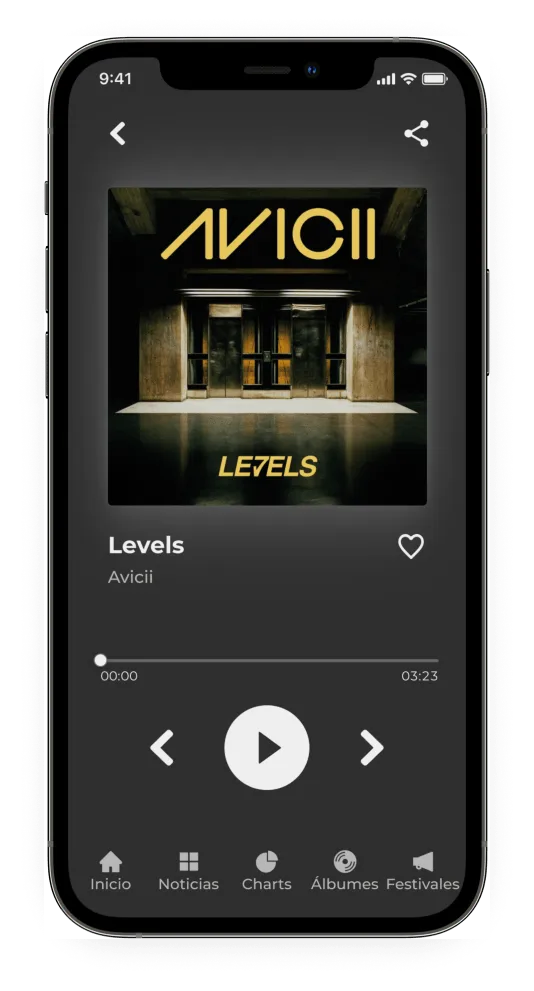 Reproductor — Pantalla de reproducción en curso