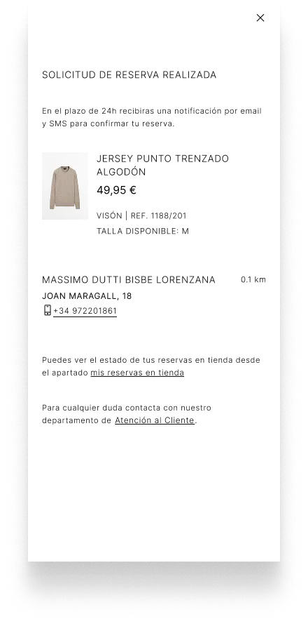 Confirmación mínima que delega el seguimiento al email